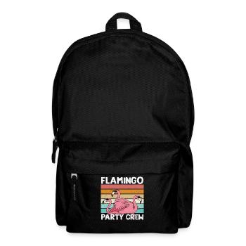 Flamingo Party Crew Flamingo Quotes - Backpack - black - Front
