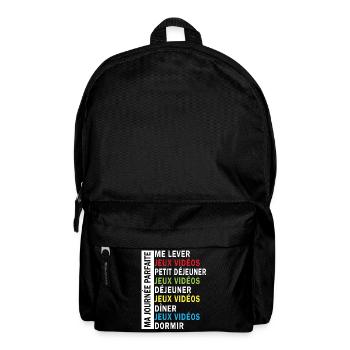 Jeux vidéos ma journée parfaite - Sac à dos - noir - Devant