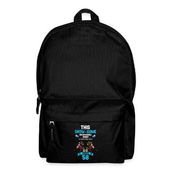 Snowmobile design for skidoo riders birthday - Backpack - black - Front