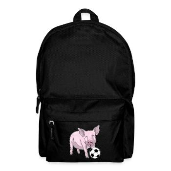 Pig Football Player Football - Backpack - black - Front