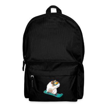 Meerschweinchen Snowboarder Snowboard - Rucksack - Schwarz - Vorne