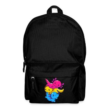 Subtle Pansexual Pride Flag Kawaii Axolotl LGBTQ - Rucksack - Schwarz - Vorne