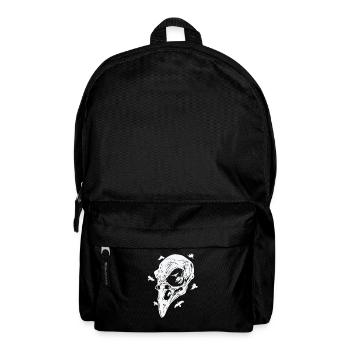 Bone skull of a raven crow bird - Backpack - black - Front