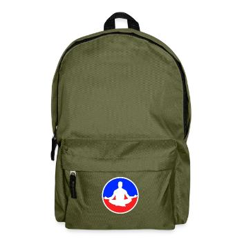 Logo de méditation - Sac à dos - vert olive - Devant