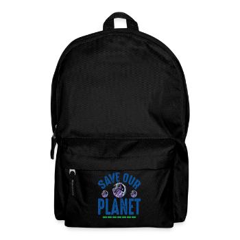 Save Our Planet Earth Protection Support - Rucksack - Schwarz - Vorne