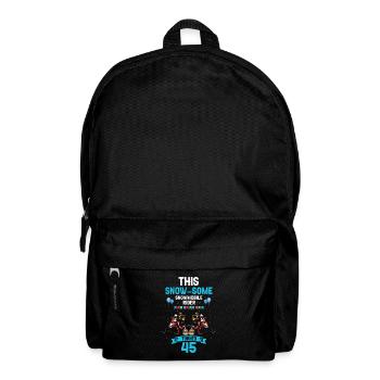 Conception de motoneige pour l’anniversaire de la motoneige - Sac à dos - noir - Devant