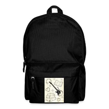 Downtown Girl Aesthetic Pattern Coquette Aesthetic - Backpack - black - Front