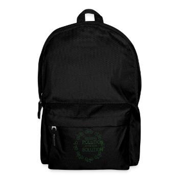Stopping Polution Is The Best Solution Earth - Backpack - black - Front