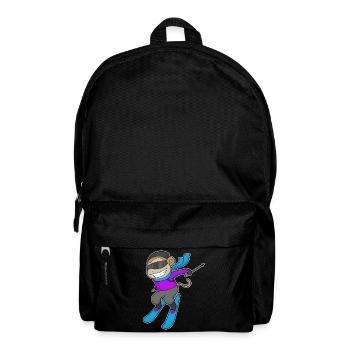 Singe Skieur Skieur Skieur - Sac à dos - noir - Devant