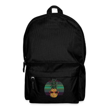 Retro Pineapple String of Lights Christmas Gift - Backpack - black - Front