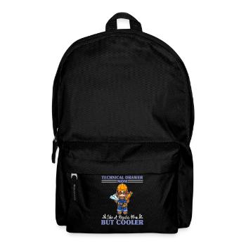 Technical Drawer Mom Like A Regualr Mom But Cooler - Backpack - black - Front