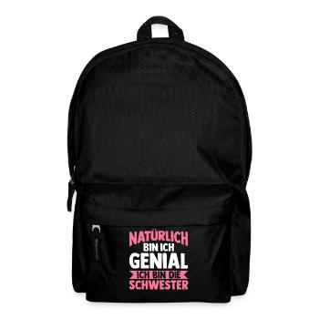 Geschwister Familie Schwestern Schwester - Rucksack - Schwarz - Vorne