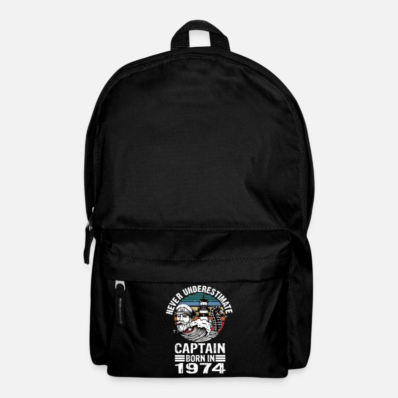 Never Underestimate Captain born in 1974 - Backpack - black