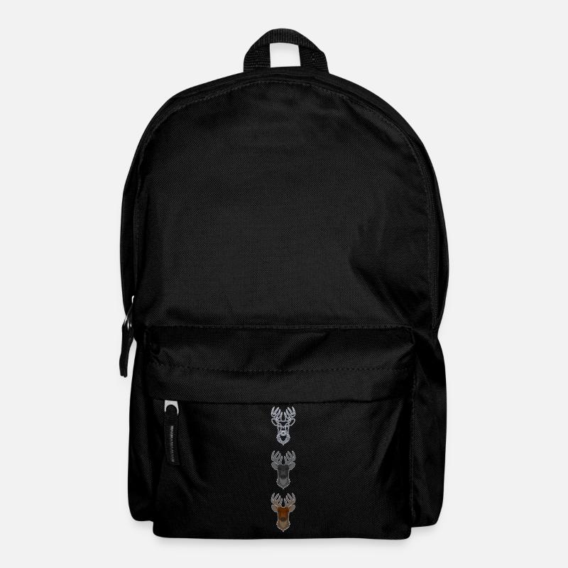 Rothirsch Geweih mit Hirschgeweih - Rucksack - Schwarz