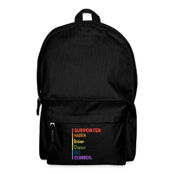 Supporter können nicht climben - Rucksack - Schwarz - Vorne