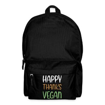 Happy Thanks Vegan - Thanksgiving - Sac à dos - noir - Devant