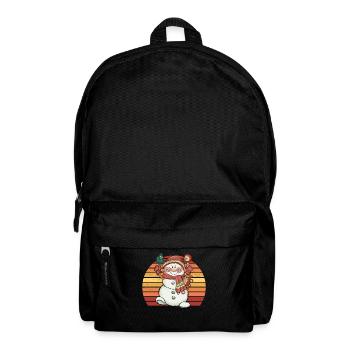 Snowman Christmas Hat Christmas Gift - Backpack - black - Front