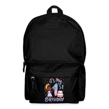 Es Ist Mein 1. Geburtstag Melanin Kid Juneteenth - Rucksack - Schwarz - Vorne