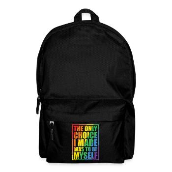 LGBT Human Human Rainbow Gift Idea - Backpack - black - Front