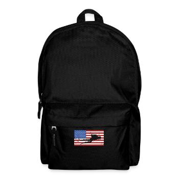 Tauchen Us-flagge - Rucksack - Schwarz - Vorne