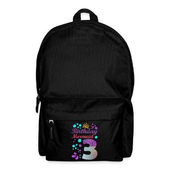Birthday Mermaid 3 Shell Summer Vibe 3 - Backpack - black - Front