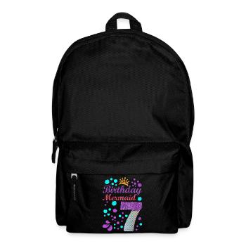 Birthday Mermaid 7 Shell Summer Vibe 7 - Backpack - black - Front