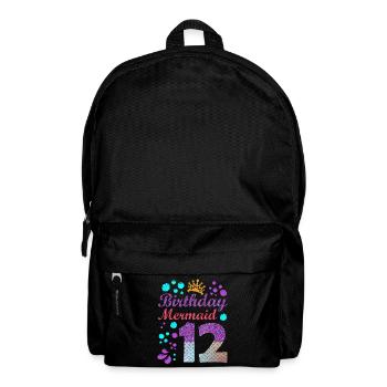 Birthday Mermaid 12 Shell Summer Vibe 12 - Backpack - black - Front