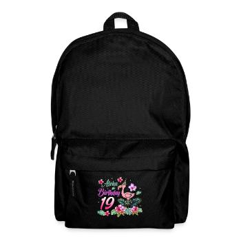 Aloha Birthday 19 Flamingo Bird 19th Birthday - Backpack - black - Front