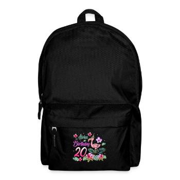 Aloha Birthday 20 Flamingo Bird 20th Birthday - Backpack - black - Front