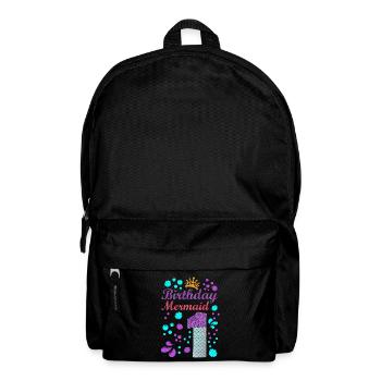 Birthday Mermaid 1 Shell Summer Vibe 1 - Backpack - black - Front