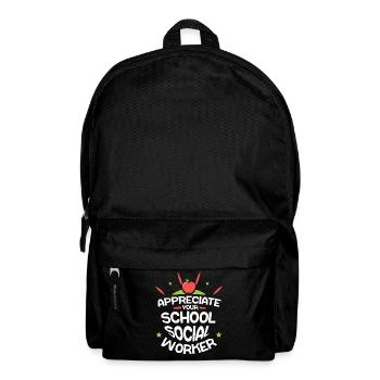 Schätze Deinen Schulsozialarbeiter Beruf Schule - Rucksack - Schwarz - Vorne