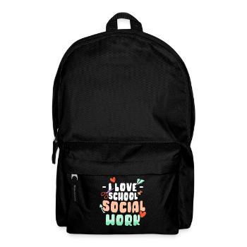 I love school social work school social workers - Backpack - black - Front