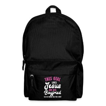 Lustiges Jesus outfit Für Frau Mädchen Freund - Rucksack - Schwarz - Vorne