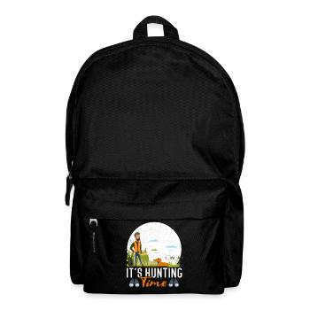 fun hunting time with hunting horn in nature - Backpack - black - Front