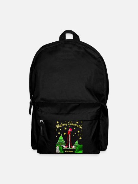 Natale, Lighthouse Camping, Lupo iconico - Zaino - nero