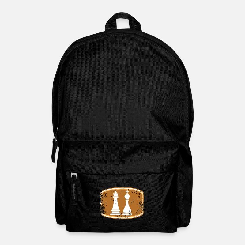 Schach Dame König Schachfiguren - Rucksack - Schwarz