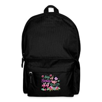 Aloha Birthday 44 Flamingo Bird 44th Birthday - Backpack - black - Front