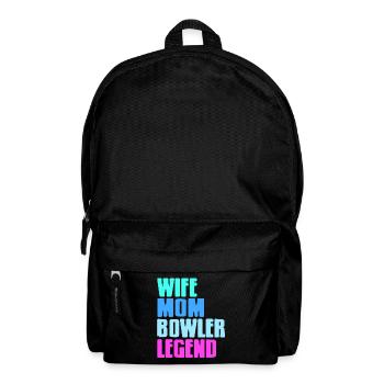 Wife mom Bowler Legend - Rucksack - Schwarz - Vorne
