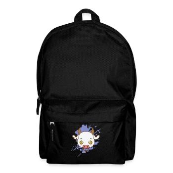 Kuh Bulle im japanischen Kawaii Stil Tier - Rucksack - Schwarz - Vorne