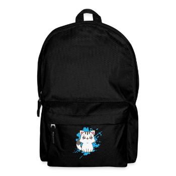 Katze im japanischen Kawaii Stil Tier - Rucksack - Schwarz - Vorne