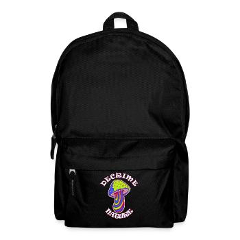 Decrime Nature Colorful Magic Mushroom Trippy - Backpack - black - Front