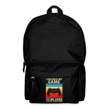 J’ai mis mon jeu en pause pour être ici Gamer Zocker Gaming - Sac à dos - noir - Devant