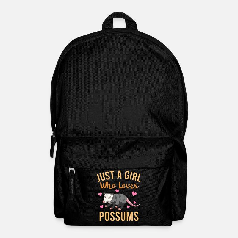Mädchen Das Opossums Liebt Possum Zoo Beuteltiere - Rucksack - Schwarz