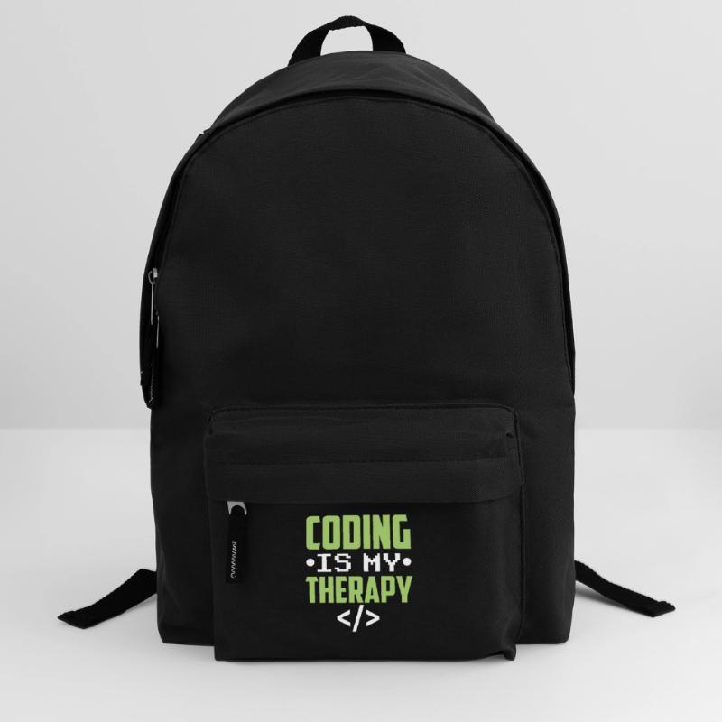 Programmieren Ist Meine Therapie Coder Code Coding Rucksack