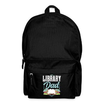 Bibliothek Papa Bücher Bibliothekar Liebhaber - Rucksack - Schwarz - Vorne