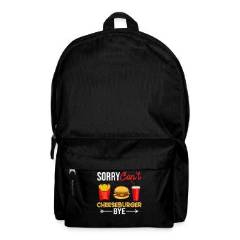 Cheeseburger Käse Sandwich Hamburger - Rucksack - Schwarz - Vorne