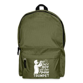 Trumpet Player Just A Boy Who - Rucksack - Olivgrün - Vorne