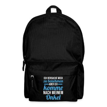Patenonkel Nichte Neffe Onkel - Rucksack - Schwarz - Vorne