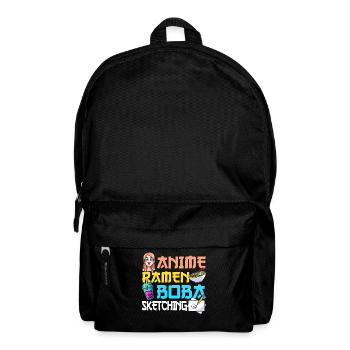 Anime Ramen Boba Sketching - Backpack - black - Front