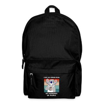 I hate Morning People And Mornings And People Kaff - Backpack - black - Front